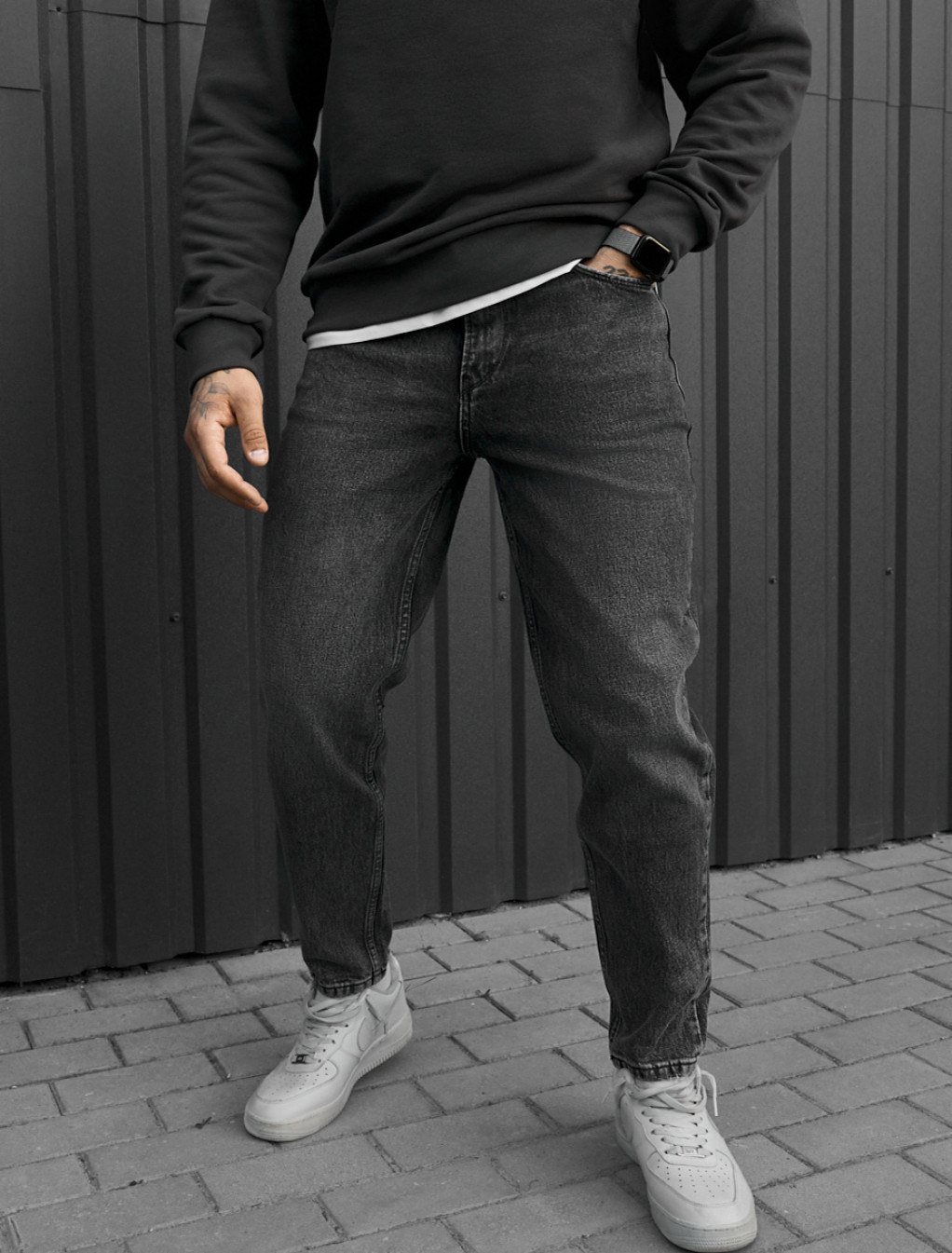 Dżinsy Staff dark gray regular