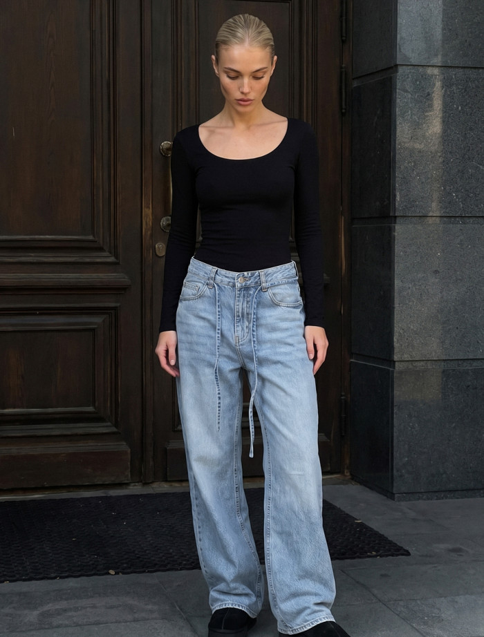 Dżinsy Staff blue wide leg