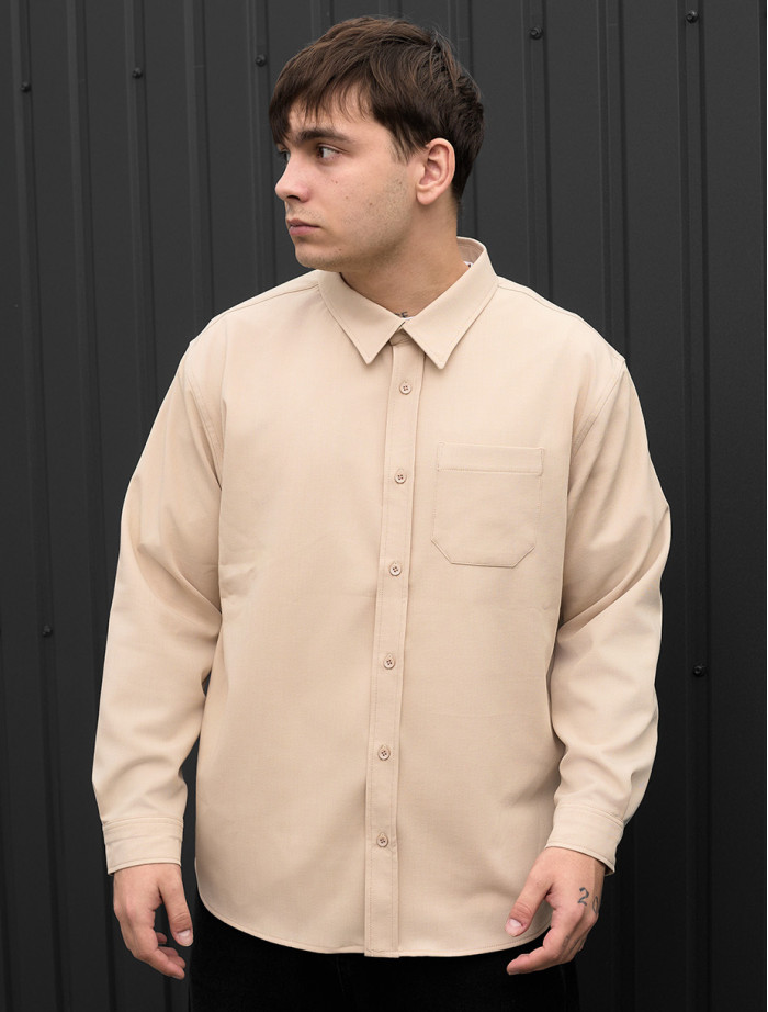 Koszula Staff co beige oversize