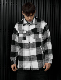 Kurtka-koszula Staff vo squares white & gray