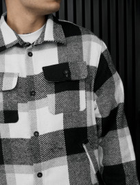 Kurtka-koszula Staff vo squares white & gray