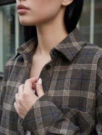 Koszula damska Staff gray & brown oversize