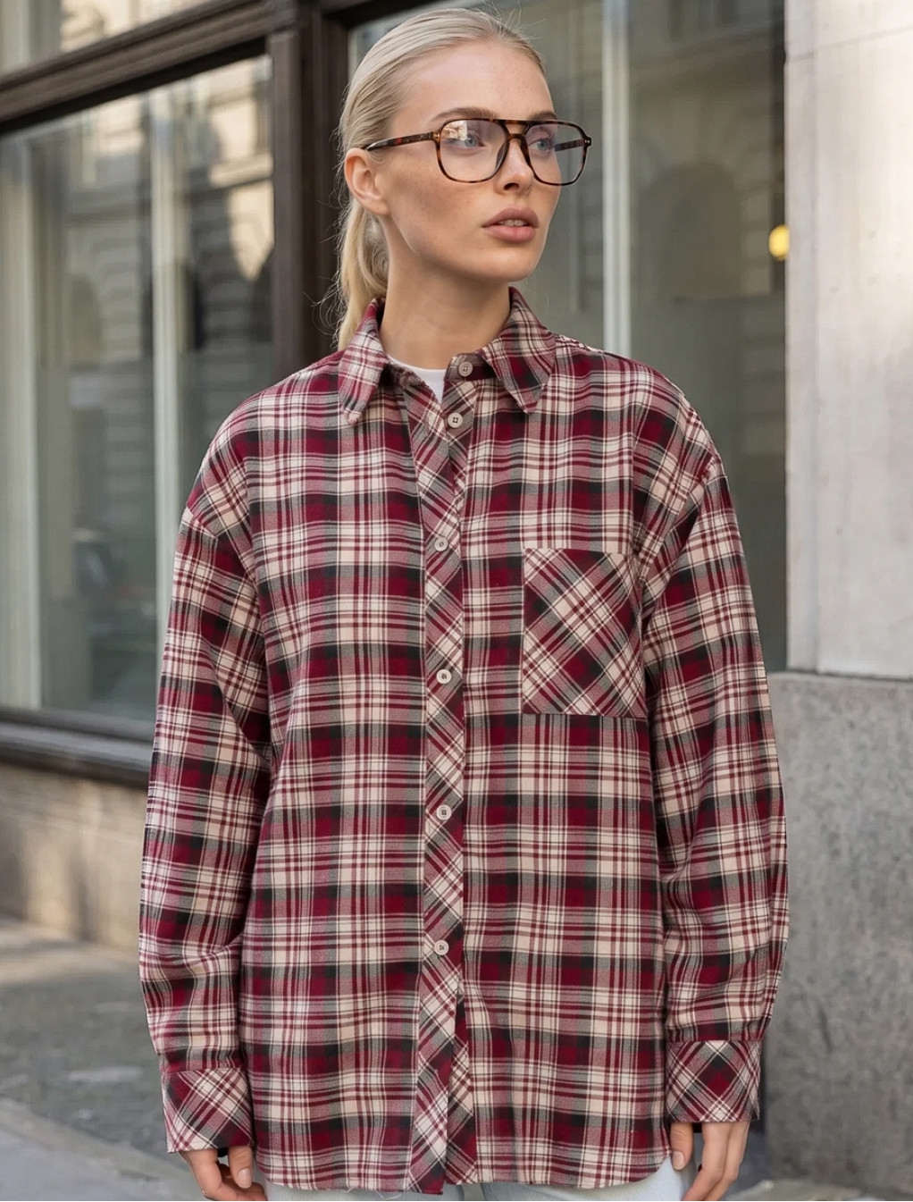 Koszulka Staff ri red & beige