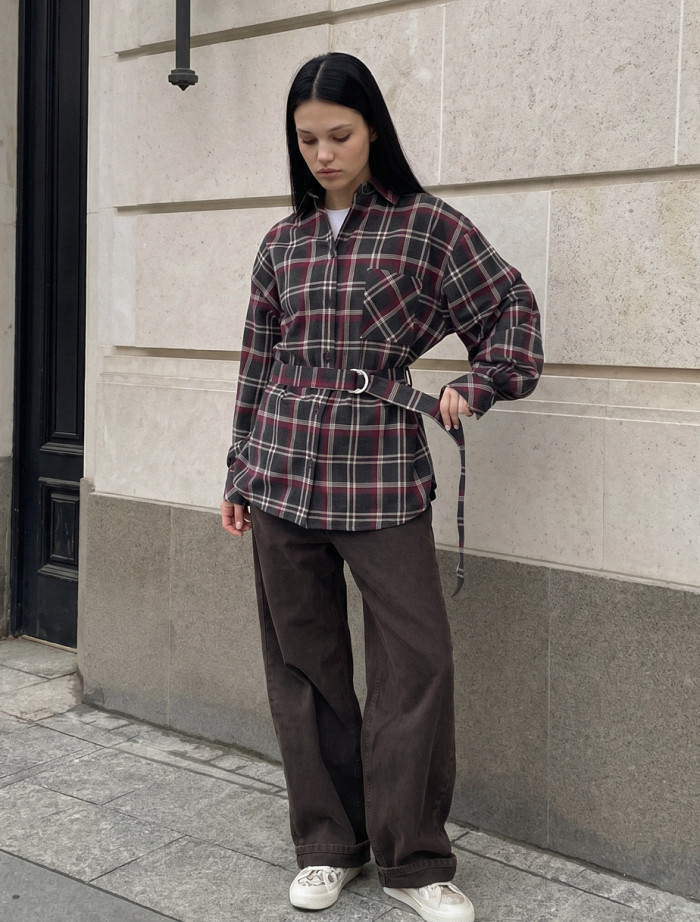 Koszula Staff st black & red oversize