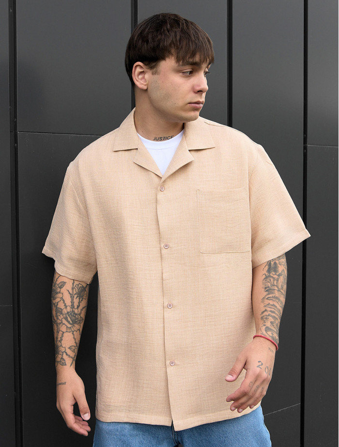 Koszula Staff mai beige oversize