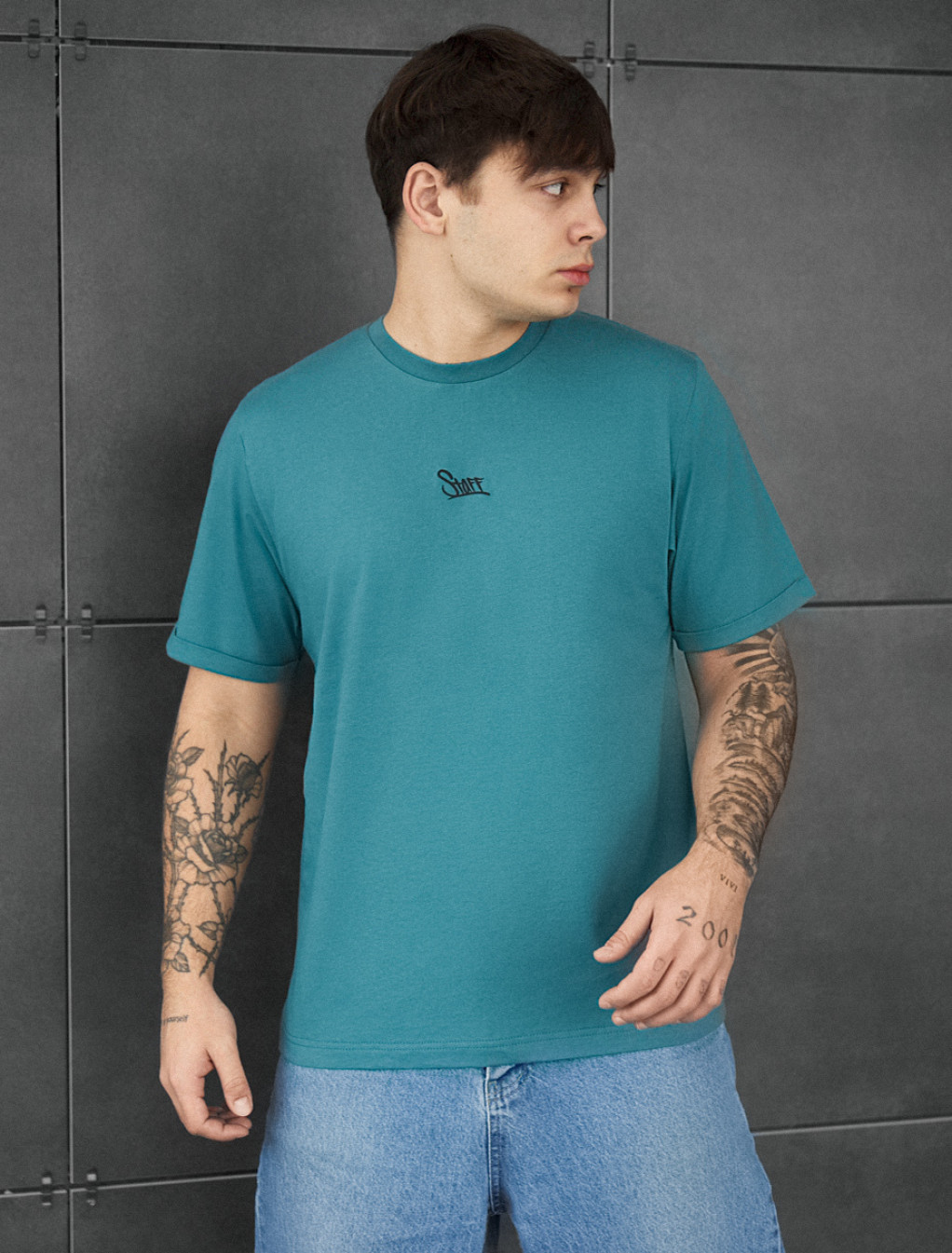 Koszulka Staff turquoise logo