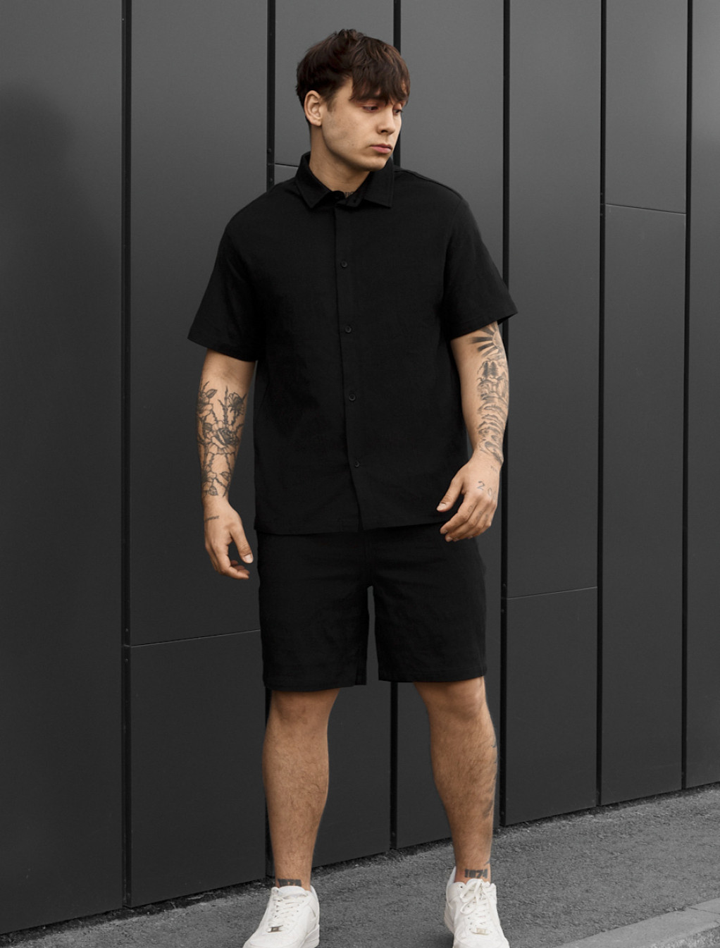 Komplet koszula + spodenki Staff rid black