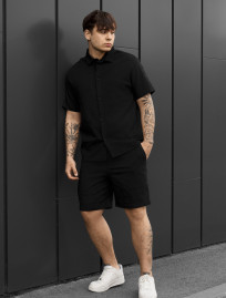 Komplet koszula + spodenki Staff rid black