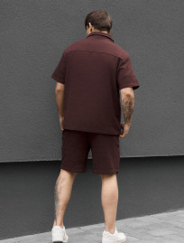 Komplet koszula + spodenki Staff rid dark brown