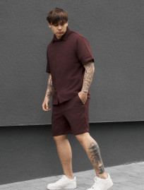 Komplet koszula + spodenki Staff rid dark brown