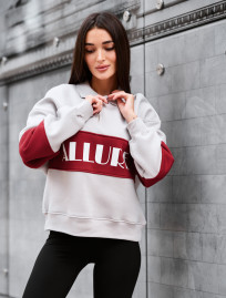 Olimpijka Staff mok light gray & bordo oversize fleece