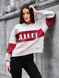 Olimpijka Staff mok light gray & bordo oversize fleece