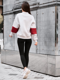 Olimpijka Staff mok light gray & bordo oversize fleece