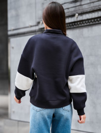 Olimpijka Staff mok navy & white oversize fleece