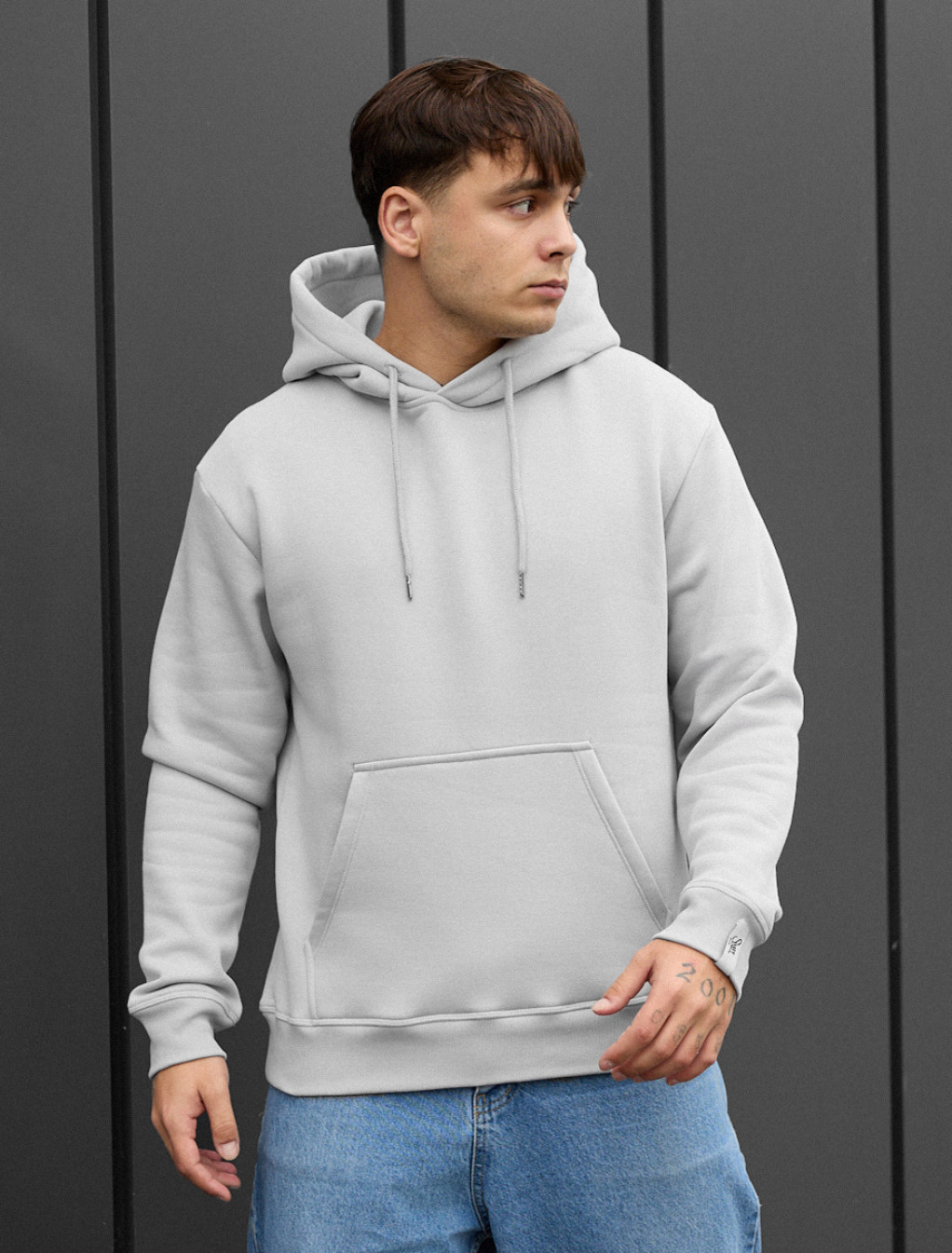 Bluza Staff light gray basic fleece