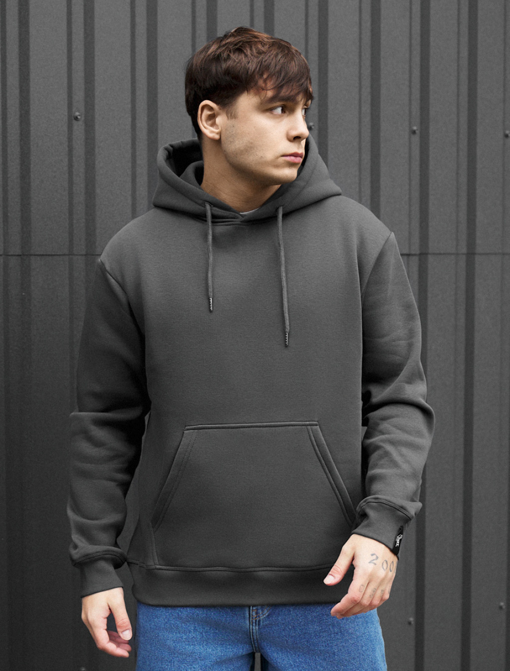 Bluza Staff dark gray basic fleece