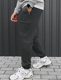 Spodnie dresowe Staff nib dark gray fleece