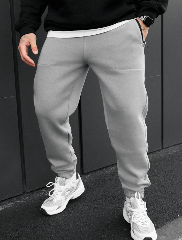 Spodnie dresowe Staff nib light gray fleece