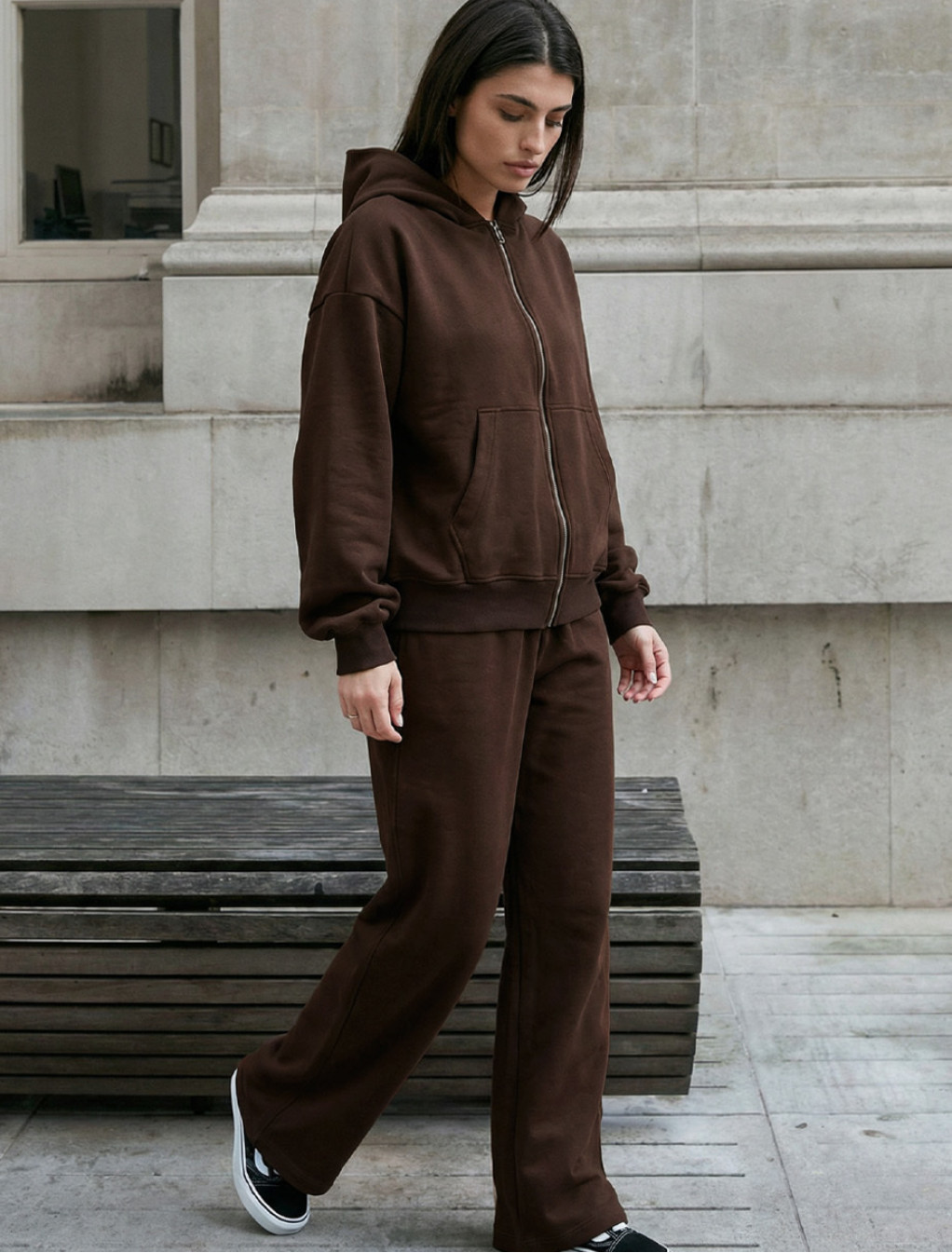 Dres Staff fir zip brown oversize