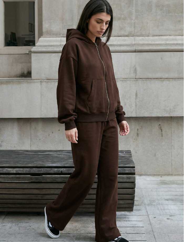 Dres Staff fir zip brown oversize