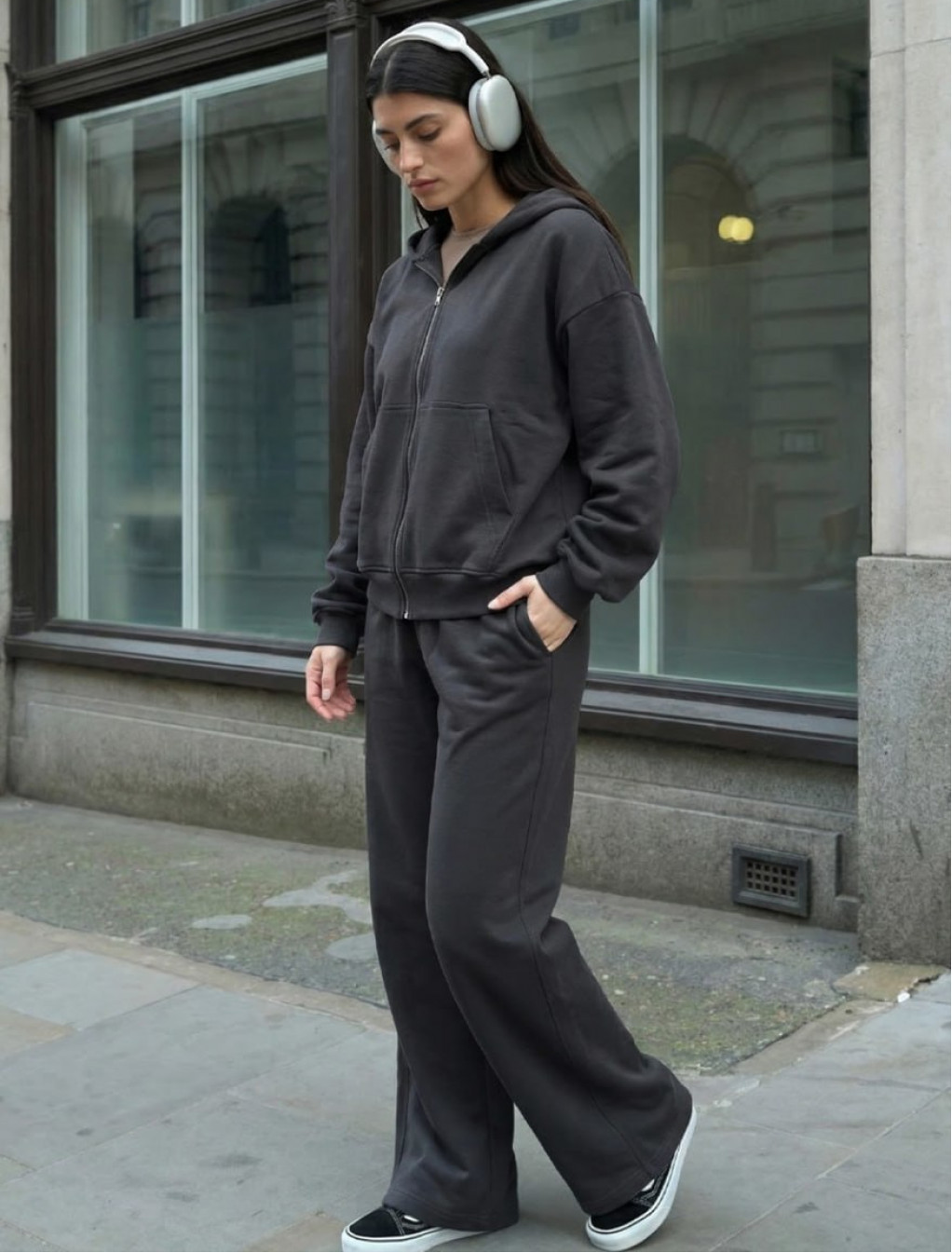 Dres Staff fir zip dark gray oversize