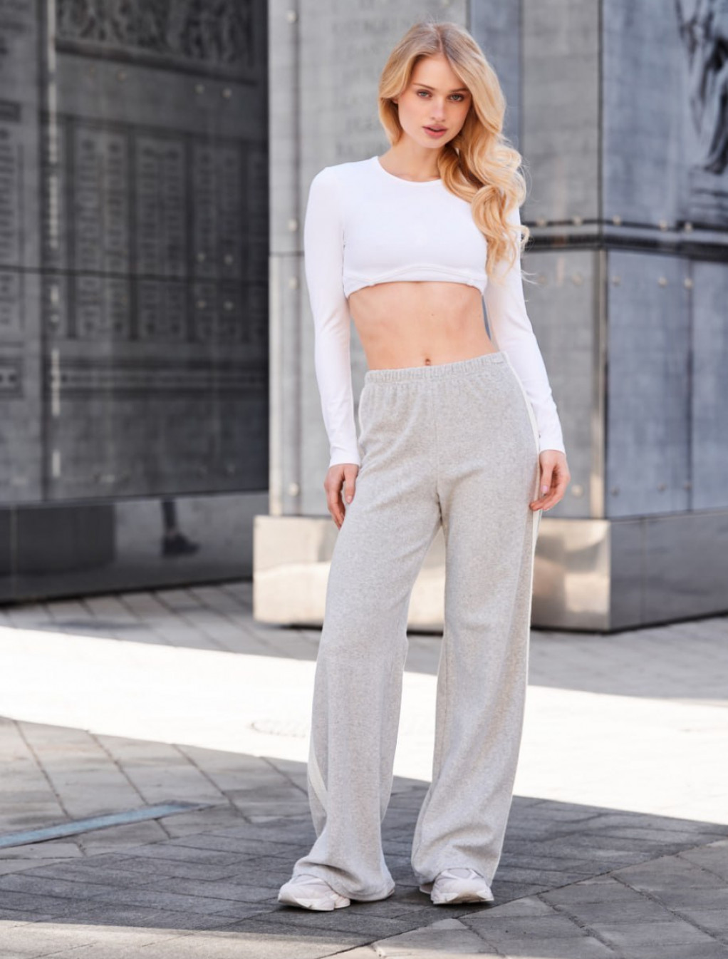 Spodnie Staff lati gray melange