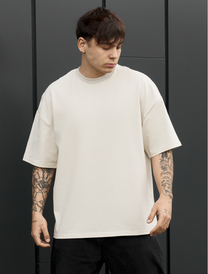 Koszulka Staff light beige oversize