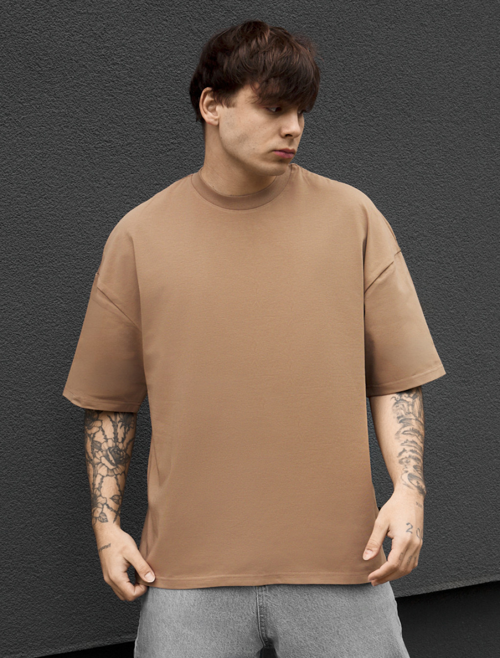 Koszulka Staff brown oversize