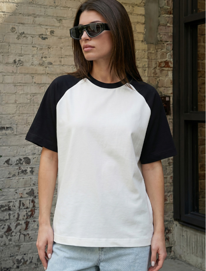 Koszulka Staff ed white & black oversize