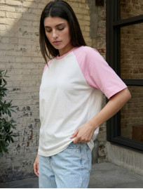 Koszulka Staff ed white & pink oversize