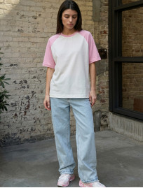 Koszulka Staff ed white & pink oversize