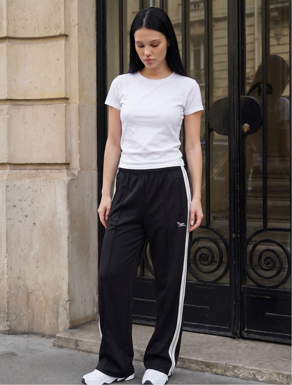 Spodnoe dresowe Staff pat logo black