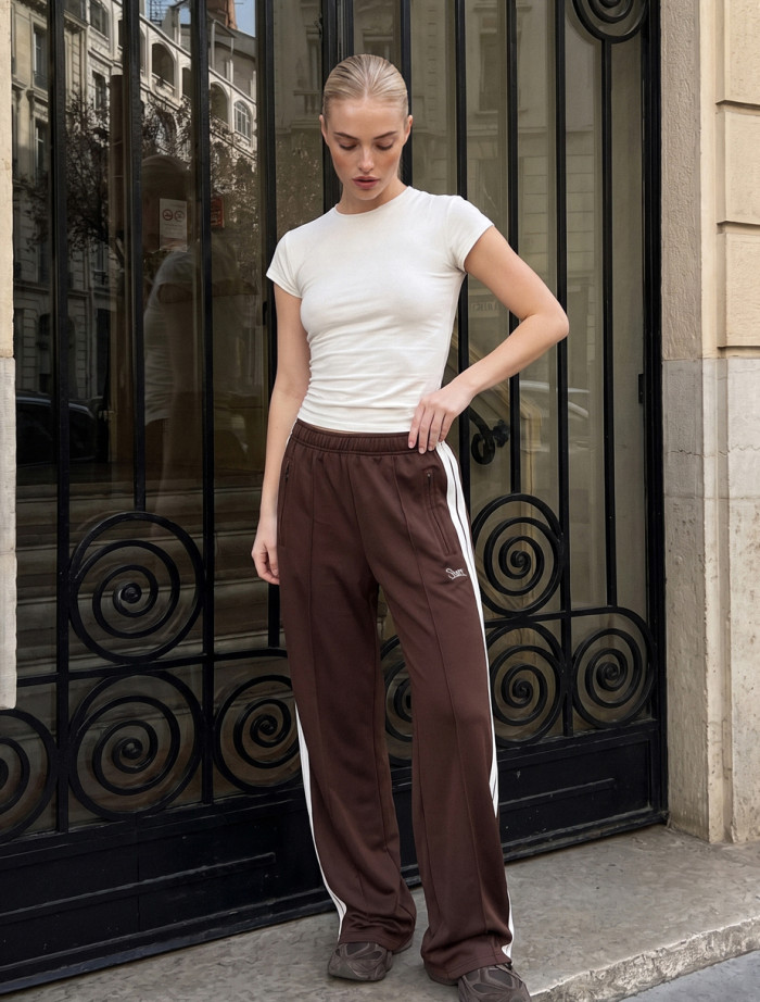 Spodnie dresowe Staff pat logo brown