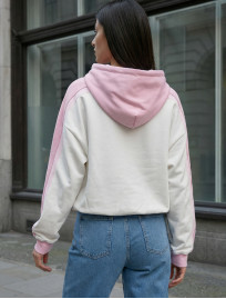 Bluza Staff twi white & pink oversize
