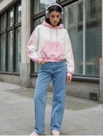 Bluza Staff twi white & pink oversize