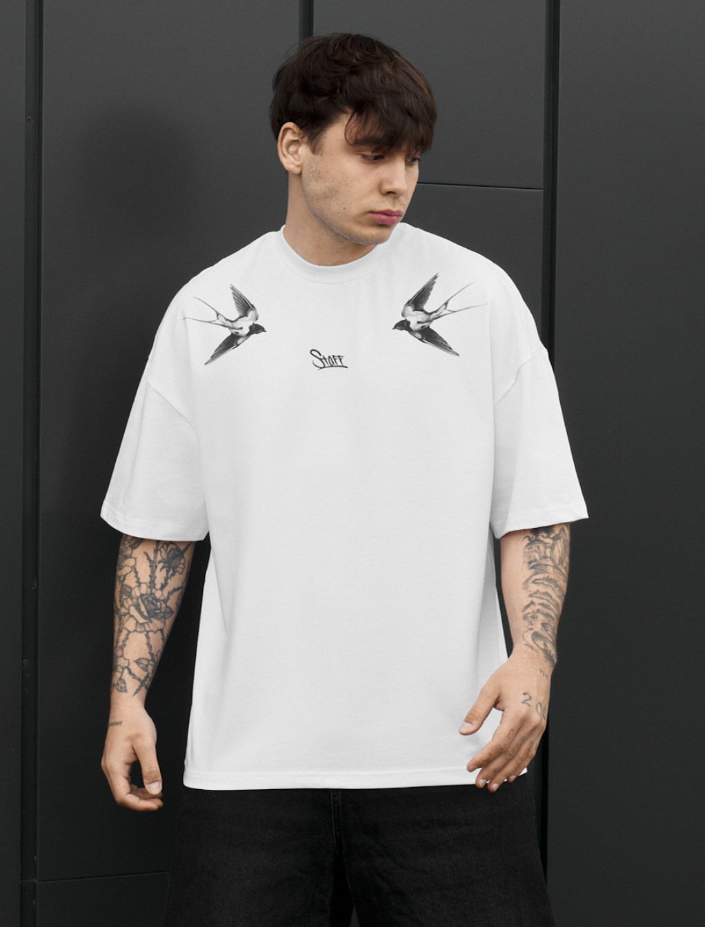 Koszulka Staff logo & birds oversize