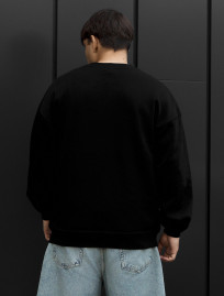 Bluza Staff black oversize fleece