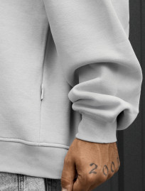 Bluza Staff light gray melange oversize fleece