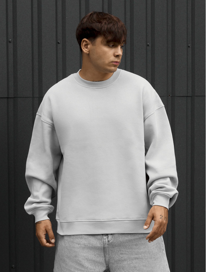 Bluza Staff light gray melange oversize fleece