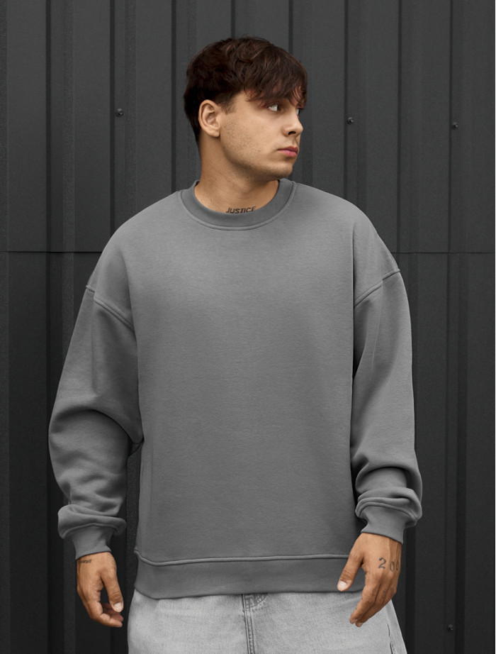 Bluza Staff gray oversize fleece