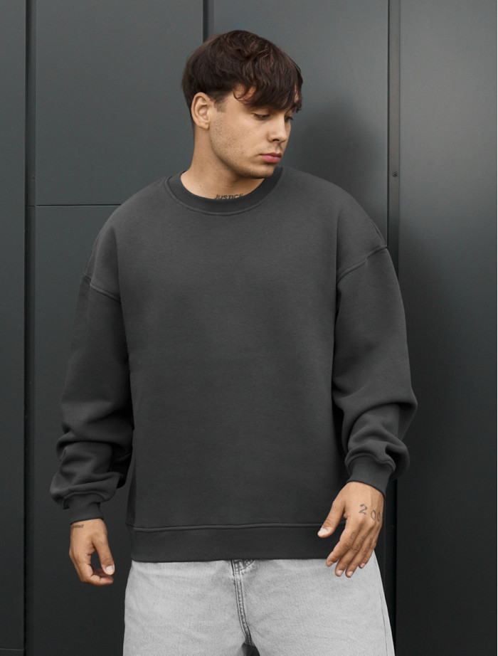 Bluza Staff graphite oversize fleece