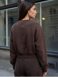 Bluza Staff make dark brown fleece