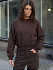 Bluza Staff make dark brown fleece