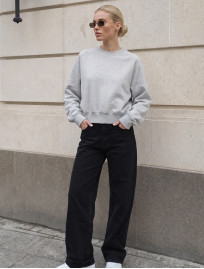 Bluza Staff make gray melange fleece