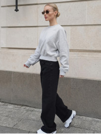 Bluza Staff make gray melange fleece