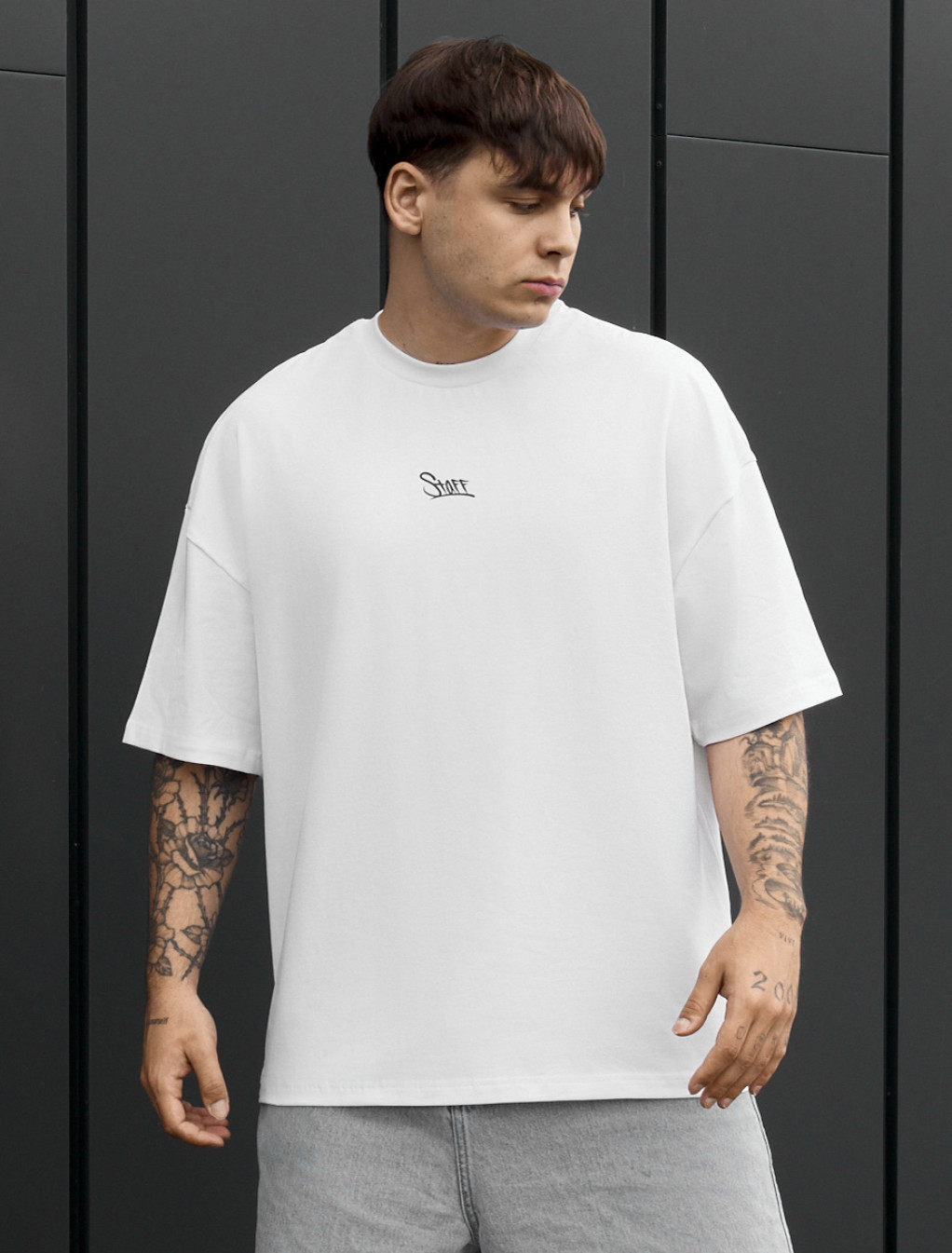 Koszulka Staff logo white oversize