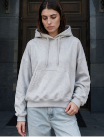 Bluza Staff ti gray melange oversize fleece