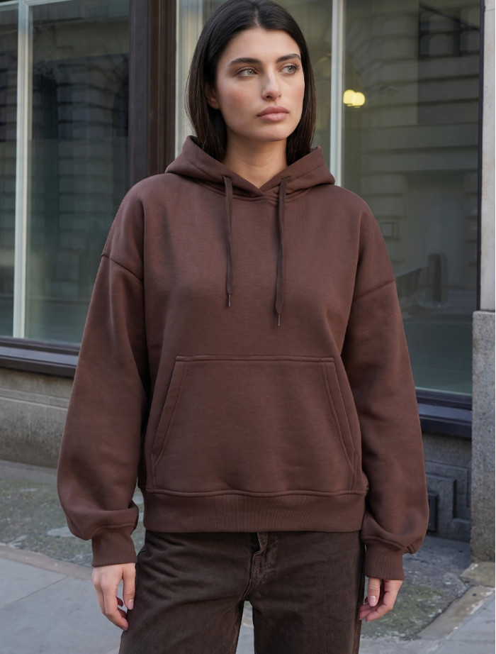Bluza Staff ti brown oversize fleece