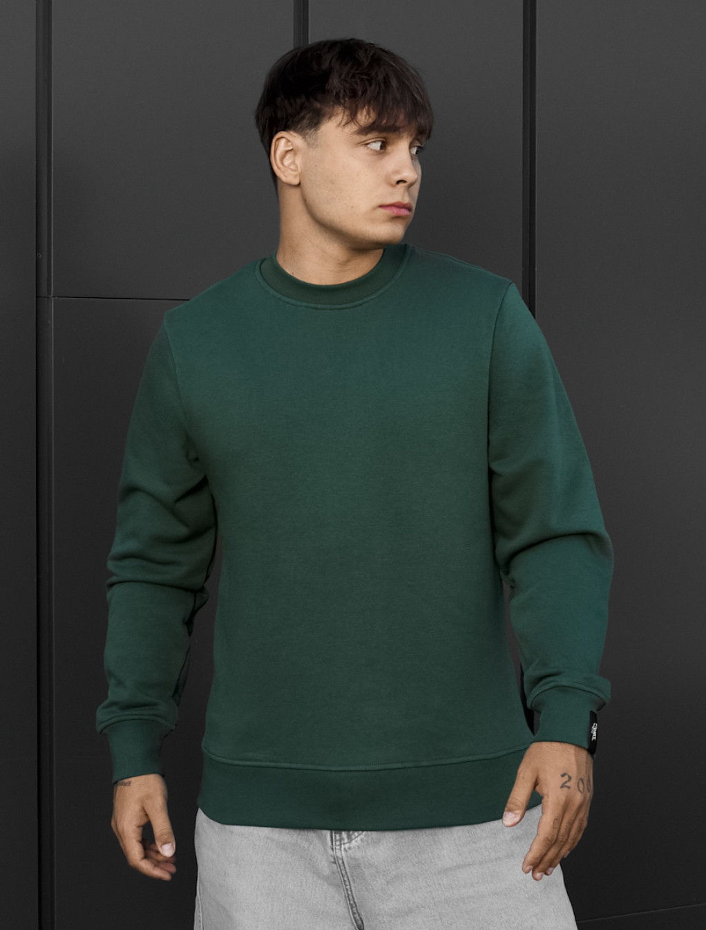 Bluza Staff green basic fleece