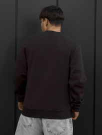 Світшот Staff dark brown basic fleece